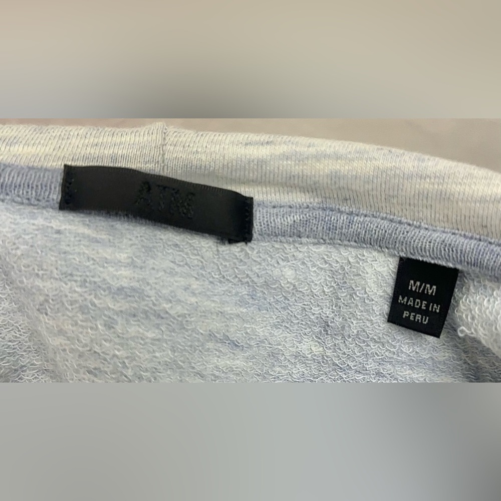 ATM sweatshirt zip up blue/gray comfy - Picture 4 of 5